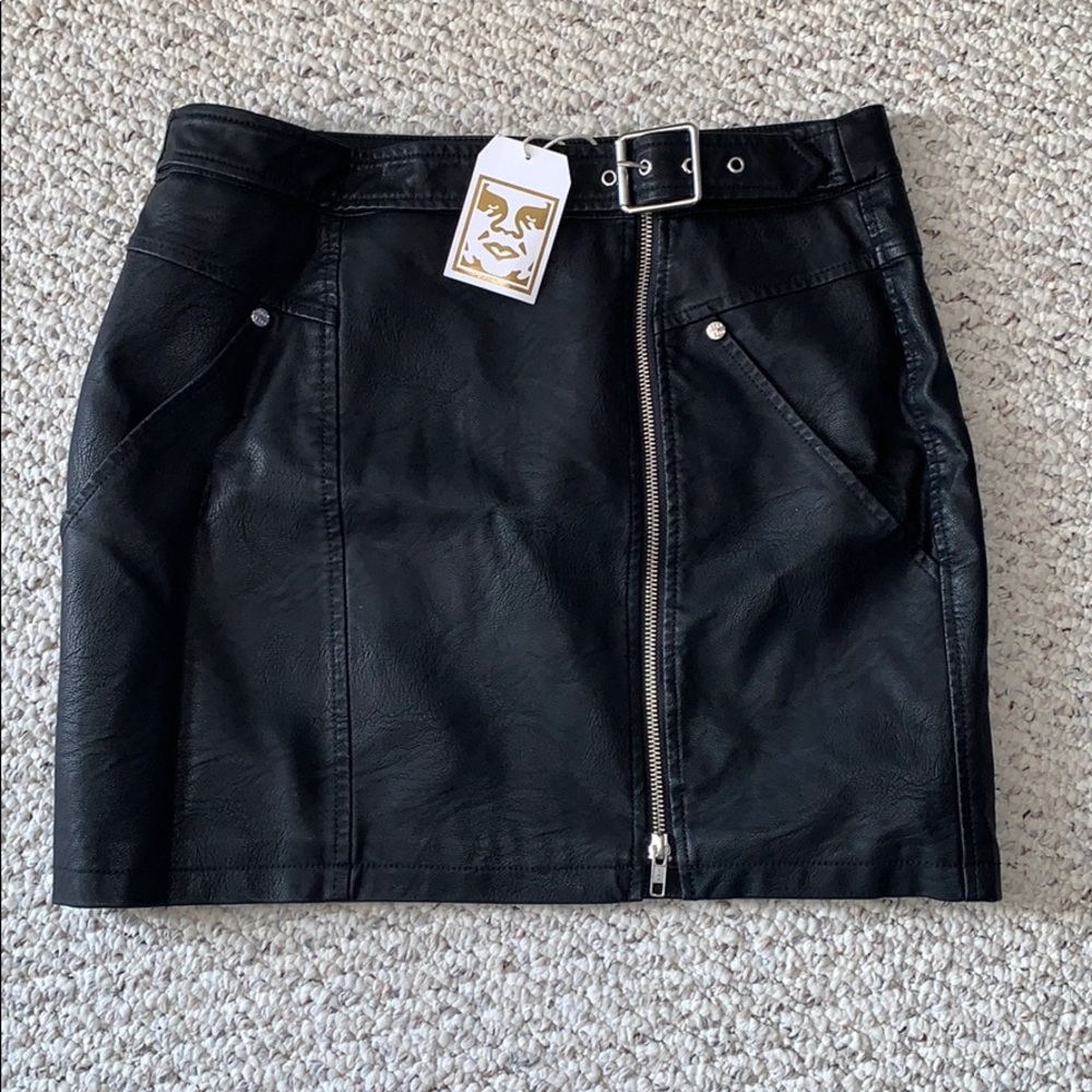 Obey Leather Skirt